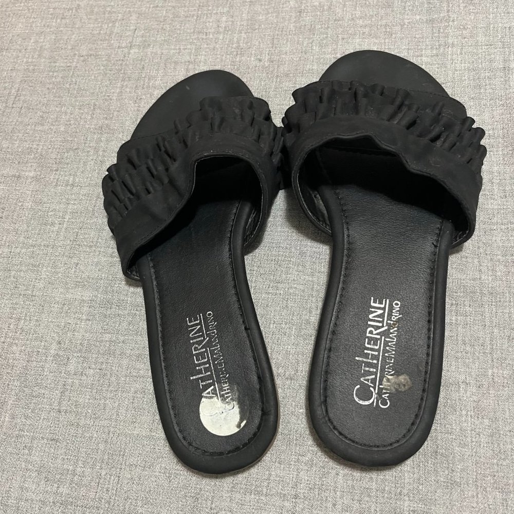 Catherine Malandrino peep toe slides Size 7.5